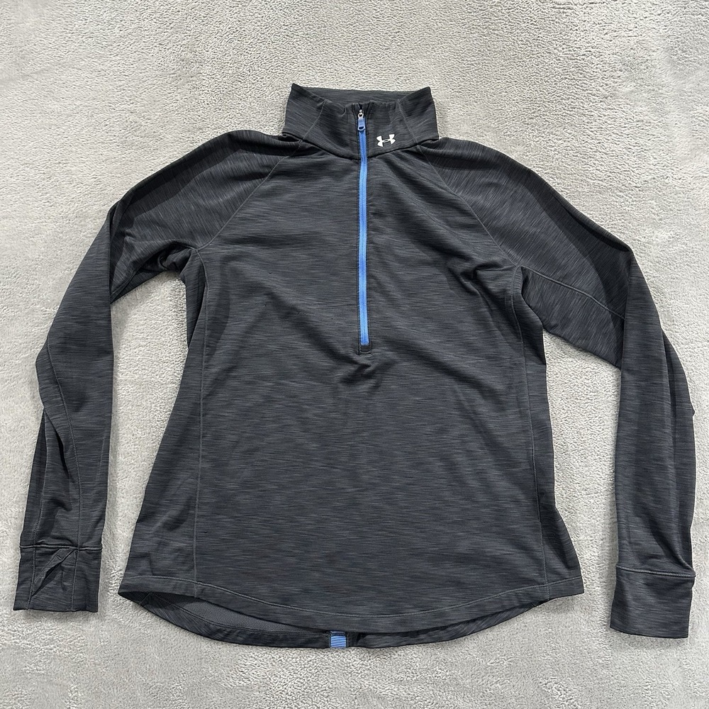 Under Armour Quarter Zip Pullover Men's XL Base Layer Sweater Coldgear Gray